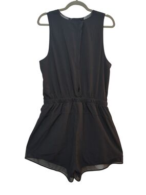 Zella Black Sleeveless Romper XL Elastic Waist Flowy Shorts Athleisure Nordstrom